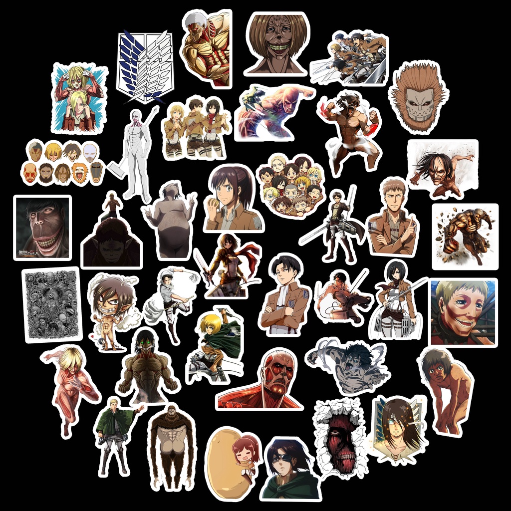 

40Pcs STICKER ATTACK ON TITAN AOT Anime Stiker Waterproof