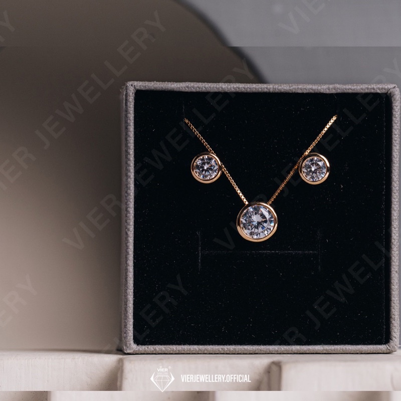 wynn edition set jewellery 14069 + 13288 , perhiasan kalung dan anting wanita , perhiasan set jewell