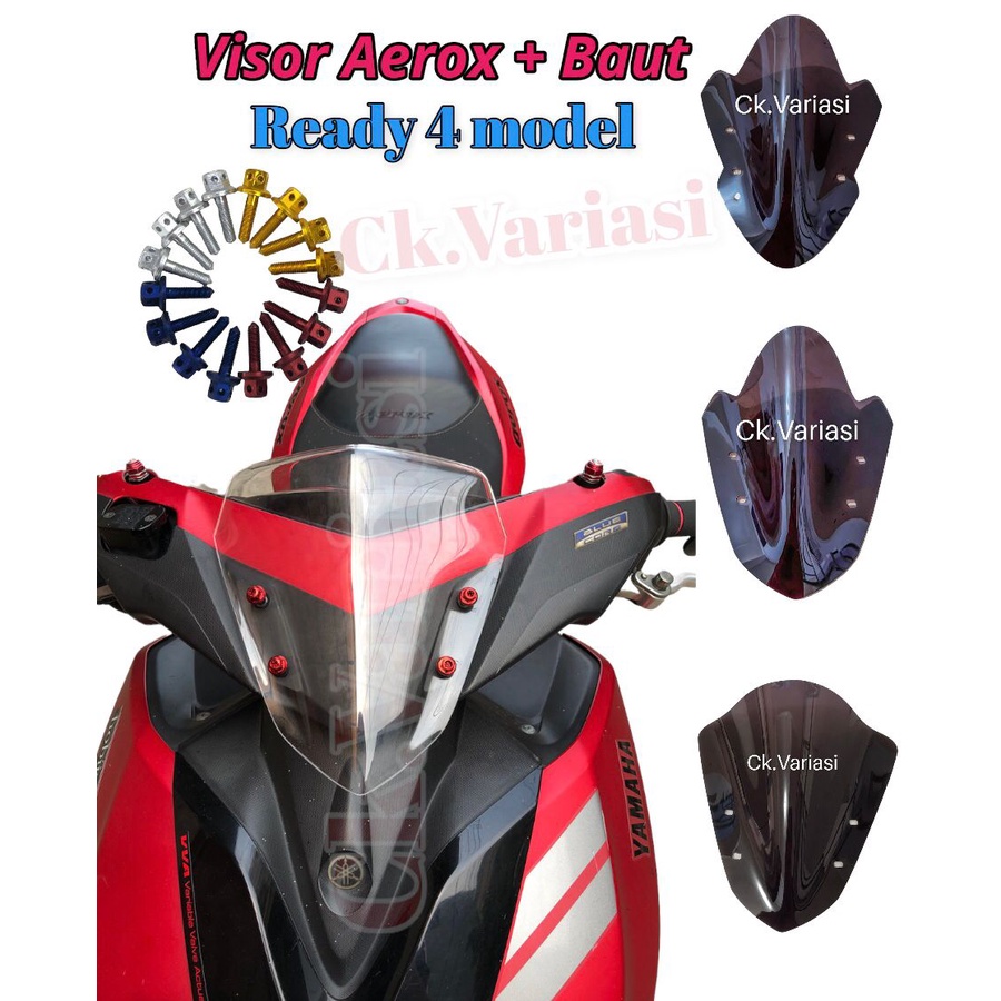 VISOR AEROX 155 CONNECTED + BAUT SET WINDSHIELD AEROX 155 + BAUT