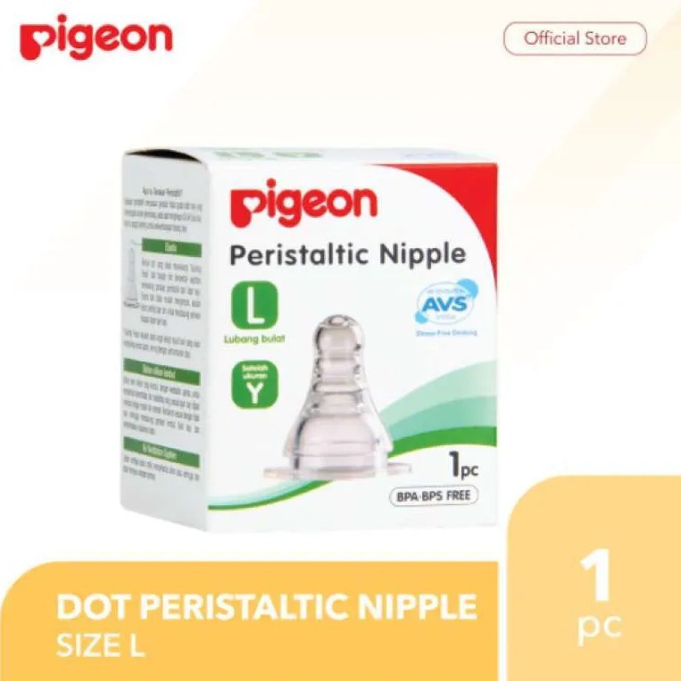 *LAILAIORIRE* Pigeon Botol / Dot Peristaltic Standard Round Nipple Bayi Silicone Silikon Slimneck Slim neck S M L isi 1 pc SATUAN / Premium PP Clear 120ml Slim Neck Bottle Round Base