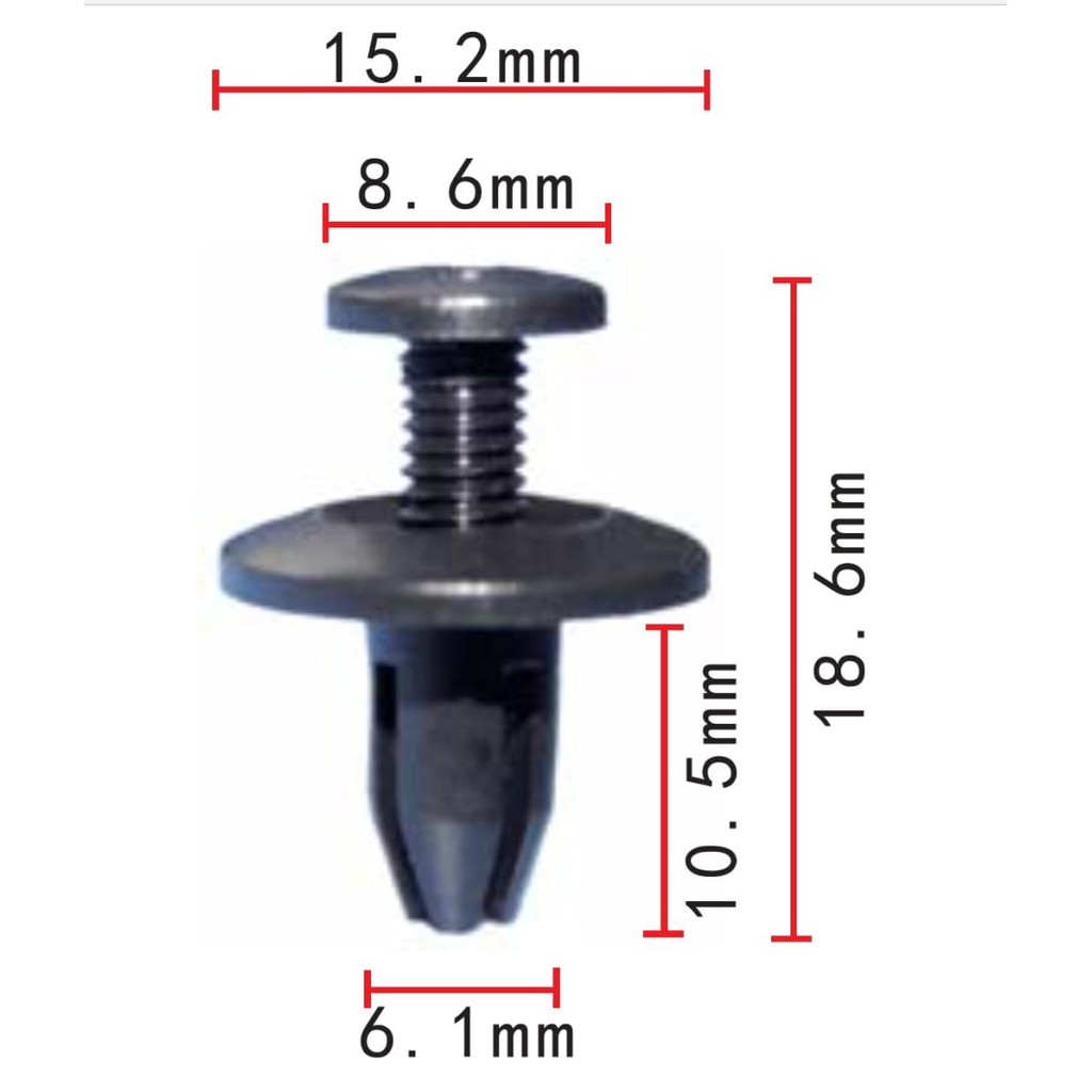 KLIP KANCING CENGKEH 6 mm MOBIL HONDA TYTA NISSN ISZ