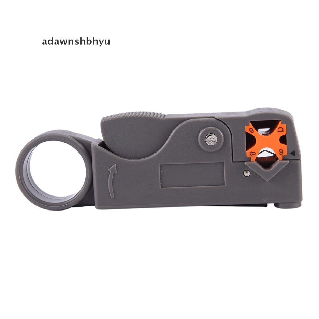 Adawnshbhyu Adjustable Double Blades RG6 /59 Wire Stripper Tang Pemotong Kabel Otomatis