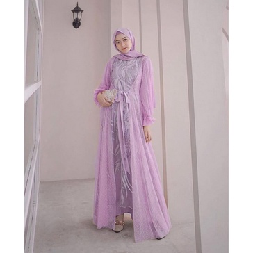 Baju Gamis Brukat Wanita Remaja Modern Terbaru 2021 Murah Elegan Tren Kekinian Untuk Kondangan Dress