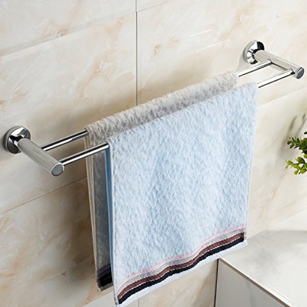 Towel Hanger Stainless Steel 65 cm Gantungan Handuk Baju 2 Bar