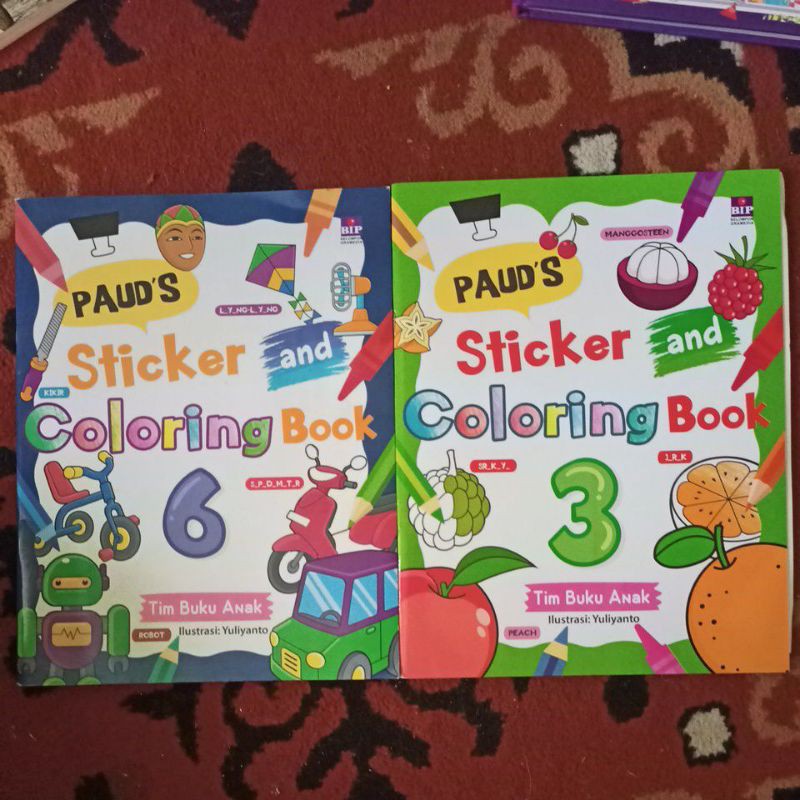 Paud's Sticker and Coloring Book Seri 3 dan 6