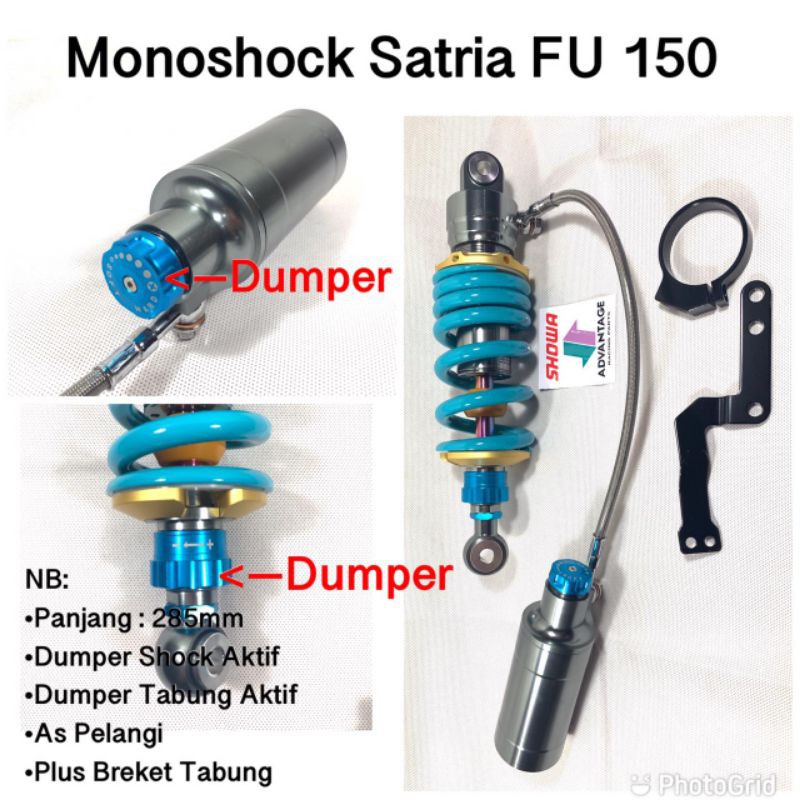shockbeker tabung satria fu belakang copy nitron