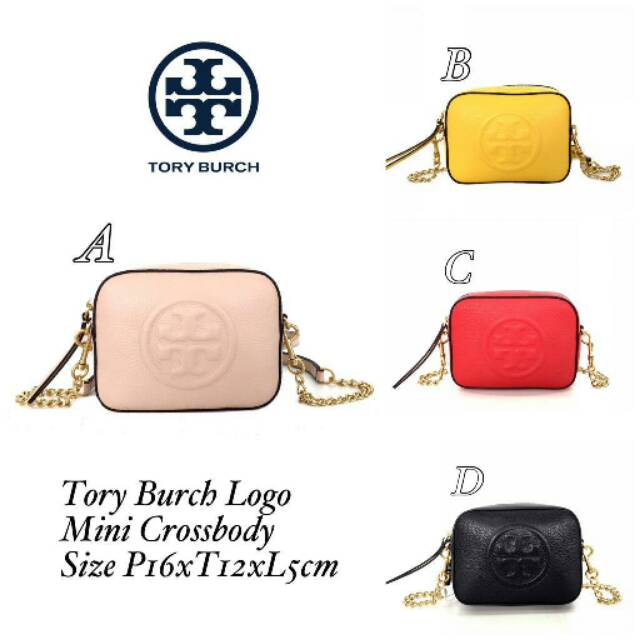 Tory Burch Logo Mini Crossbody tas selempang slingbag crossbody authentic original