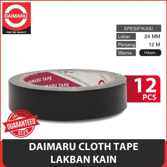 

Daimaru Cloth Tape Lakban Kain Warna Hitam 24 mm x 12 meter- SHSNP