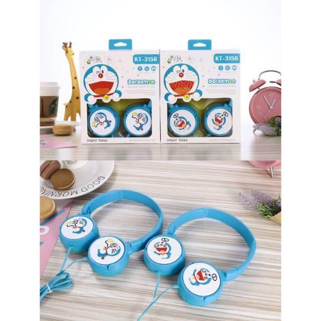 &lt;^ SJA ^&gt;  HEADPHONE HELLOKITTY/DORAEMON KT-3156 SUPER BASS/ HEADSET KARAKTER KT3156 + MIC