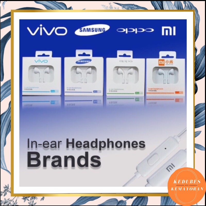 Headset / handsfree / earphone for Oppo, Xiaomi, Vivo, Asus MH133 non karet