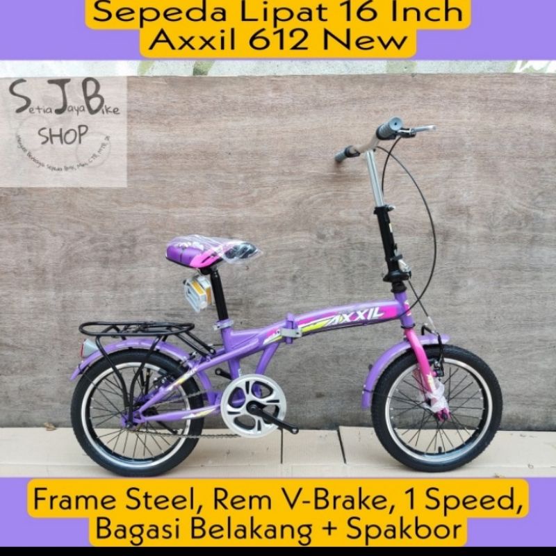 SEPEDA LIPAT AXXIL 16"612 SINGLE speed untuk anak usia 7 tahun-