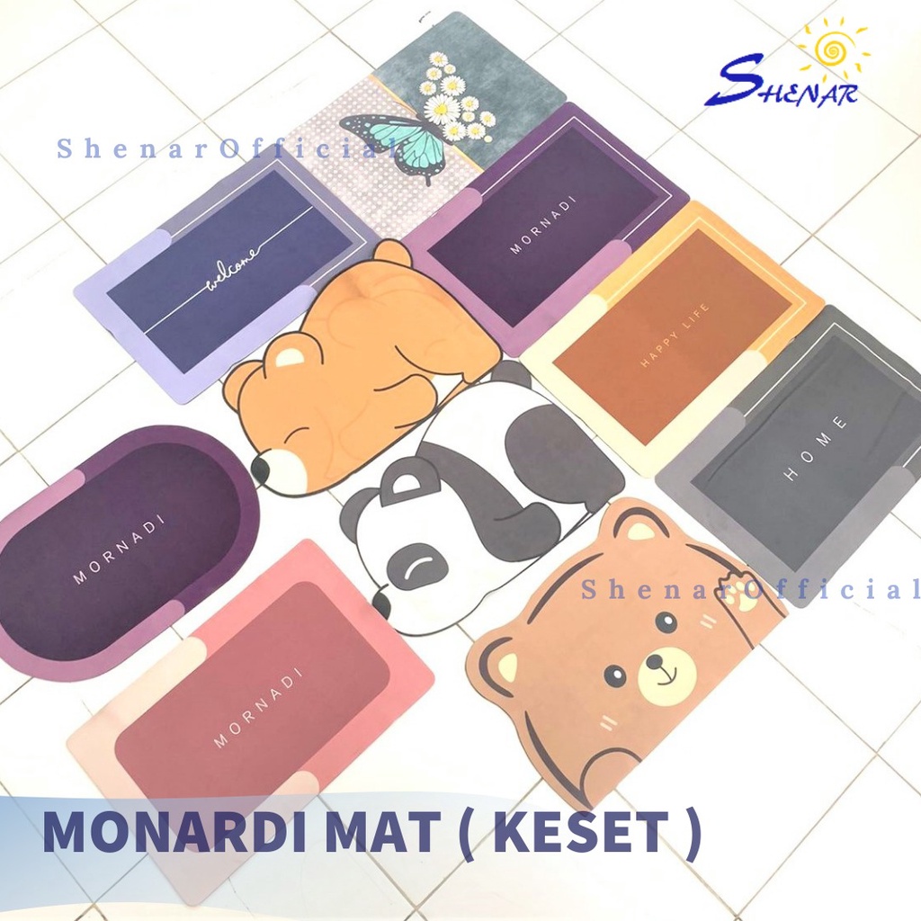 SHENAR, KESET KAMAR MANDI DIATOMITE ANTI SLIP / KESET PREMIUM ANTI BAKTERI DAN MENYERAP AIR MAKSIMAL / KESET MONARDI - SHENARCORNER168