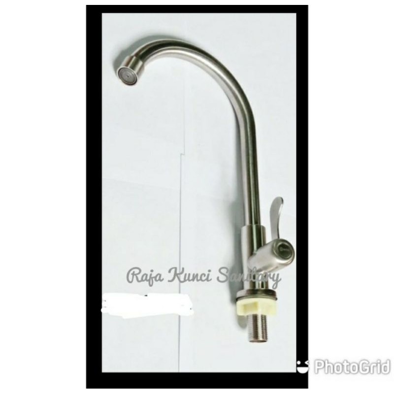 Kran Kitchen Sink Stainless SUS 304/Kran Cuci Piring Meja Stainless SUS 304/Kran Angsa/Kran Meja