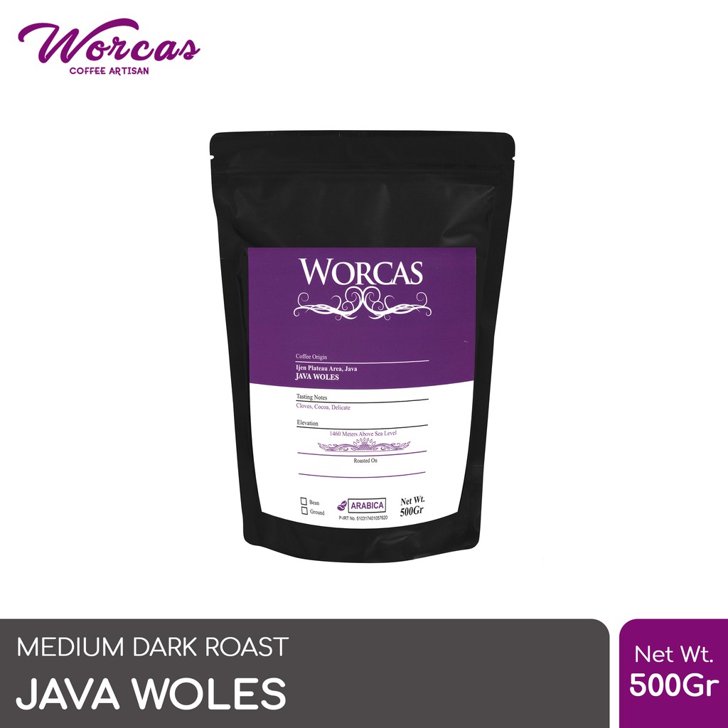 

WORCAS Kopi Arabika Java Ijen 500 Gram - Medium Dark Roast