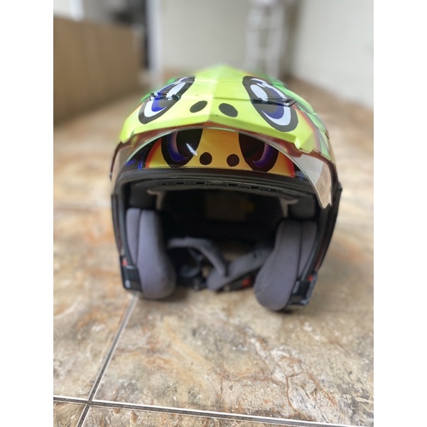 helm ink half face motif turtle agv rossi