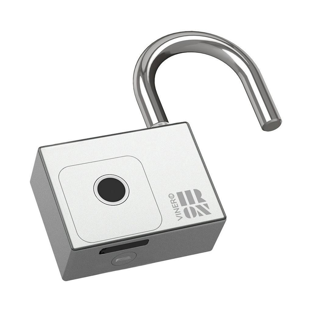 SMART PADLOCK VINERO IRON FINGERPRINT RECHARGEABLE BATTERY TUYA IP65