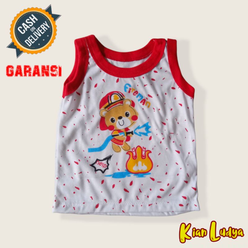 Baju Bayi Singlet Lekton Motif Fireman BBK-3