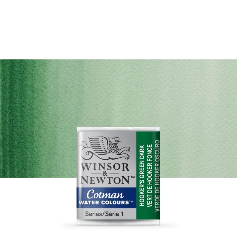

CAT AIR COTMAN WATER COLOURS HALF PAN HOOKERS GREEN DARK WINSOR & NEWTON