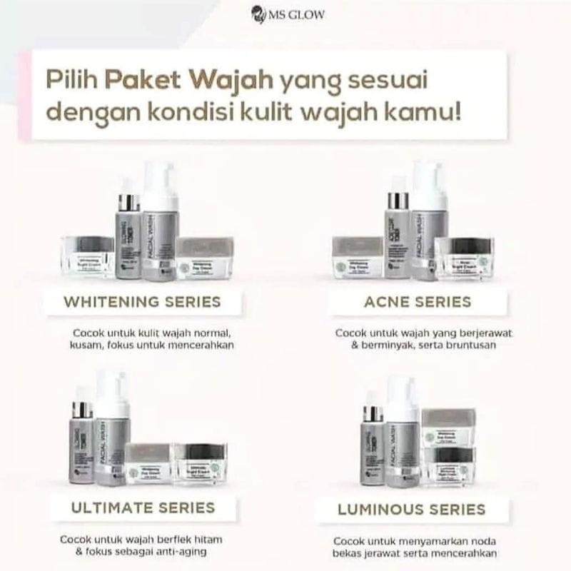 MS glow Paket wajah  &amp; Serum Wajah MS glow