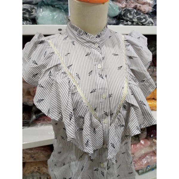 BLOUSE SLEEVELES CASUAL BRANDED EXPORT TERMURAH