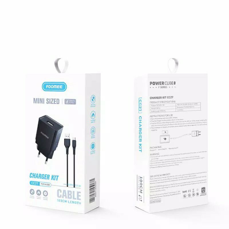 Foomee CC27 CC27S Charger Kit with Micro USB Cable