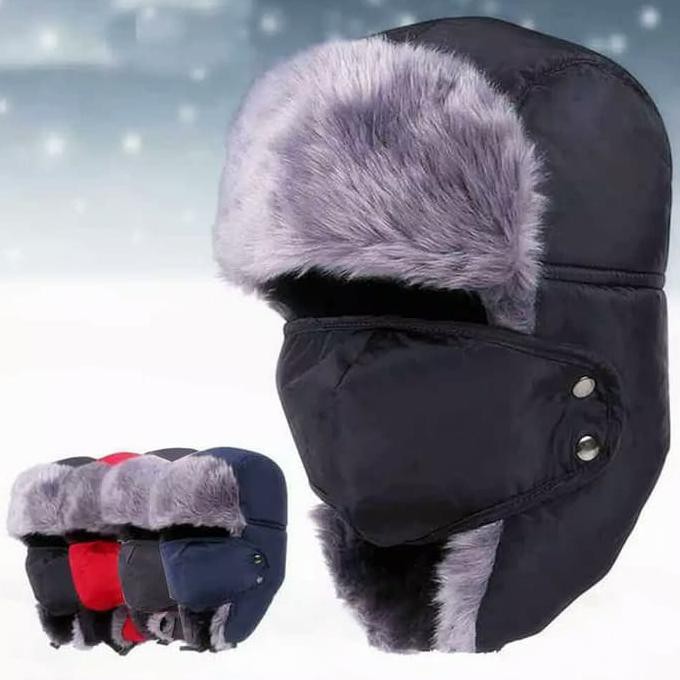 Pengiriman Cepat Rusia - Topi Winter Musim Dingin Ushanka Rusia atau Topi Ushanka Rusia DISKON