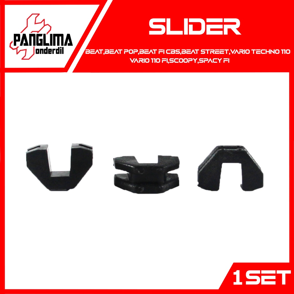 Slider Honda Beat Karbu-FI-Pop-Street K25-K81 &amp; Scoopy Lama-New-LED &amp; Spacy &amp; Vario 110-Techno CBS-F1 Klip-Clip Tutup Rumah Roller Slide Set GCC-K93