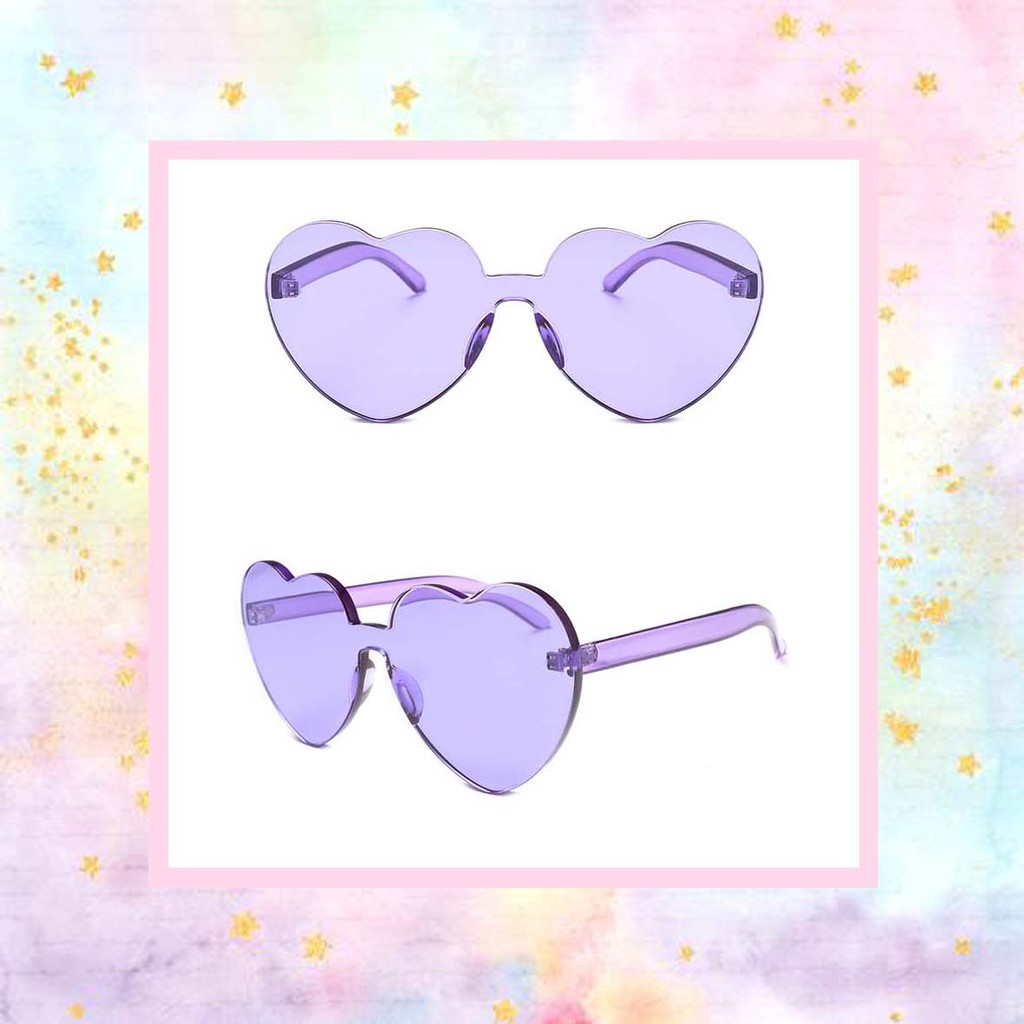 KACAMATA WANITA / SUNGLASSES / COLORFUL SUNGLASSES / KACAMATA HATI / HEART SUNGLASSES