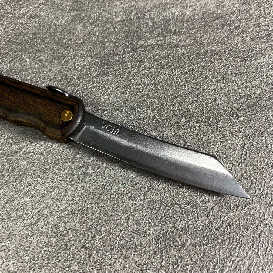 Pisau Saku Lipat Higonokami VG10 Warikomi KANEKOMA 100mm Walnut Handle