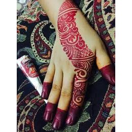 Paket Henna + Cetakan Tangan Henna Golecha Merah Cherry Original Ecer