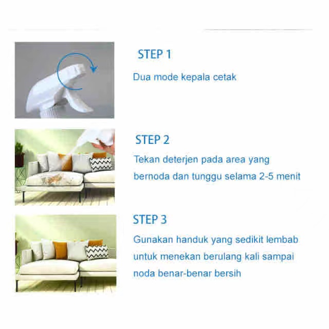 SB168 Cairan Pembersih Noda Sofa Kain Kulit Karpet Gorden Kerak Kasur 500ML Pembersih Furnitur Perawatan Rumah