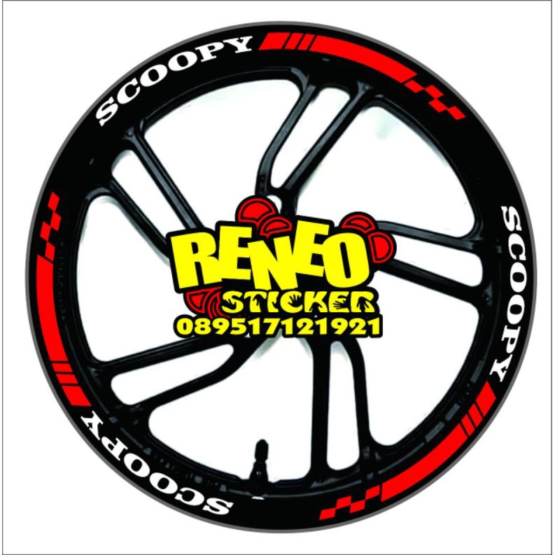 sticker lis velg scoopy / custom sticker lis velg