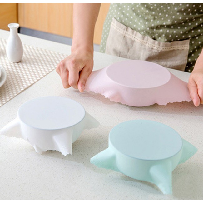 AS196 Penutup Makanan silikon BPA free Silicone Stretch Food Grade Cover / Tutup Mangkuk Silikon