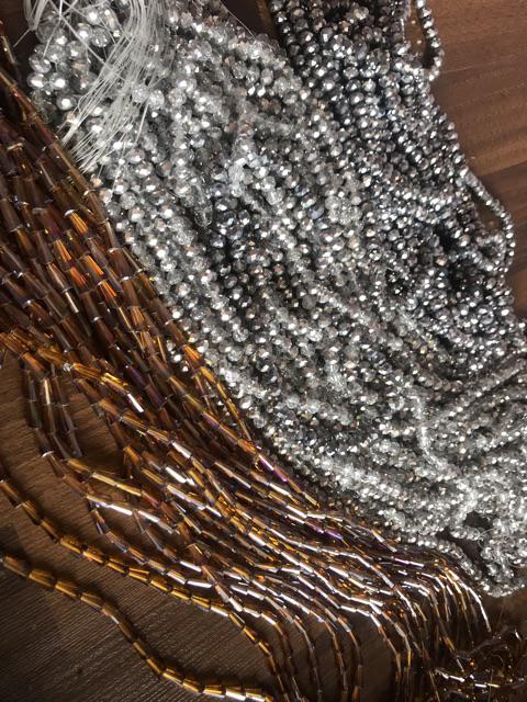 [paket Hemat] 50 Renteng Kristal Ceko Metalik