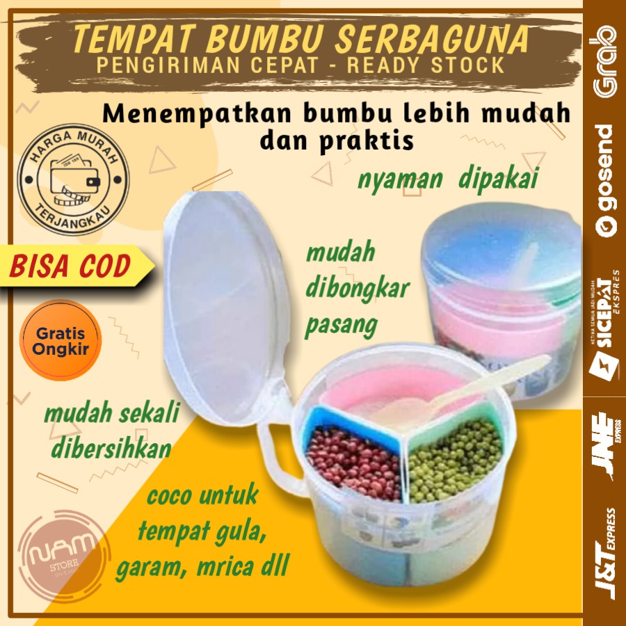 TEMPAT BUMBU UNIK KOTAK WADAH TOPLES RAK BUMBU DAPUR PLASTIK SET ALAT PERLENGKAPAN AKSESORIS DAPUR