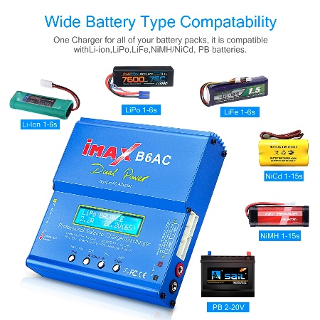 Charger Baterai LiPo dengan AC Adapter Integrated IMAX B6AC