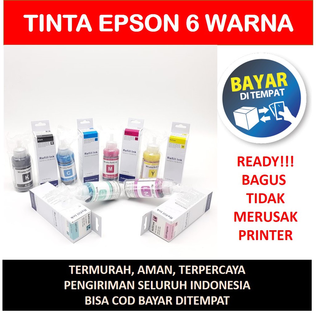 Tinta Epson 6 Warna L800 L805 1390 Seri Professional