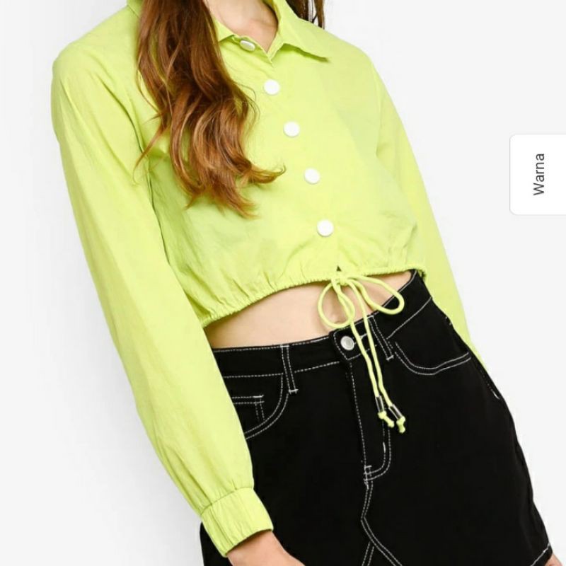 Crop Lime Jacket PRELOVED