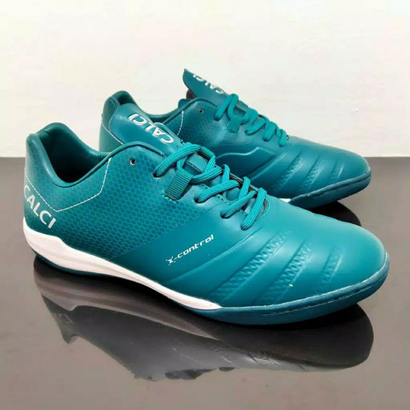 SEPATU FUTSAL CALCI VALOR ID - QUETZAL/SILVER