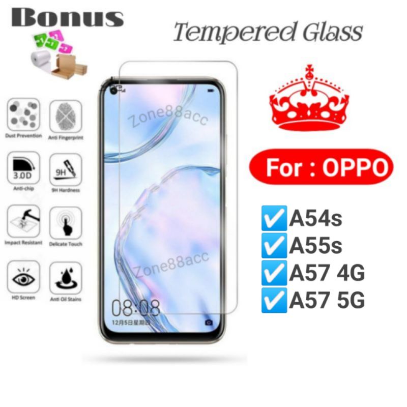 Antigores Tempered glass screen guard protector Oppo A54s A55s A57 4G A57 5G TG Bening Antiblue Spy Blue light Full Garskin Lensa Lens Pelindung Layar Kamera ceramic Transparan kaca