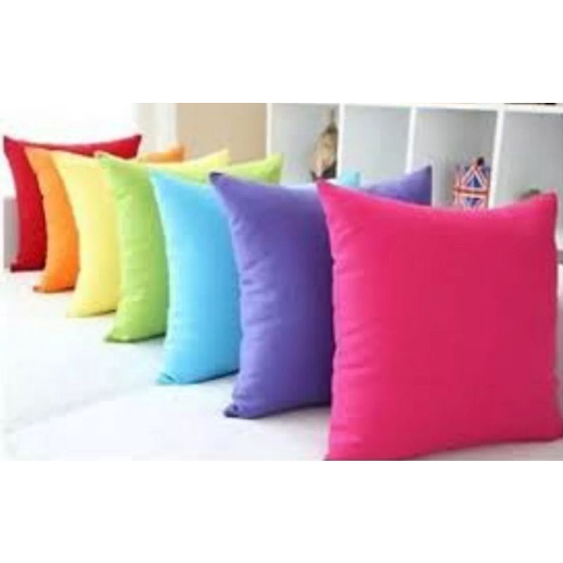 Sarung Bantal Sofa premium  Embos polos uk 40x40 dan 50x50 Cm  Pakai Resleting (satuan)