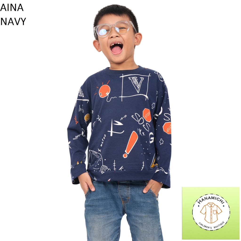 Hanamichi AINA Sweater Anak Lengan Panjang Full Print