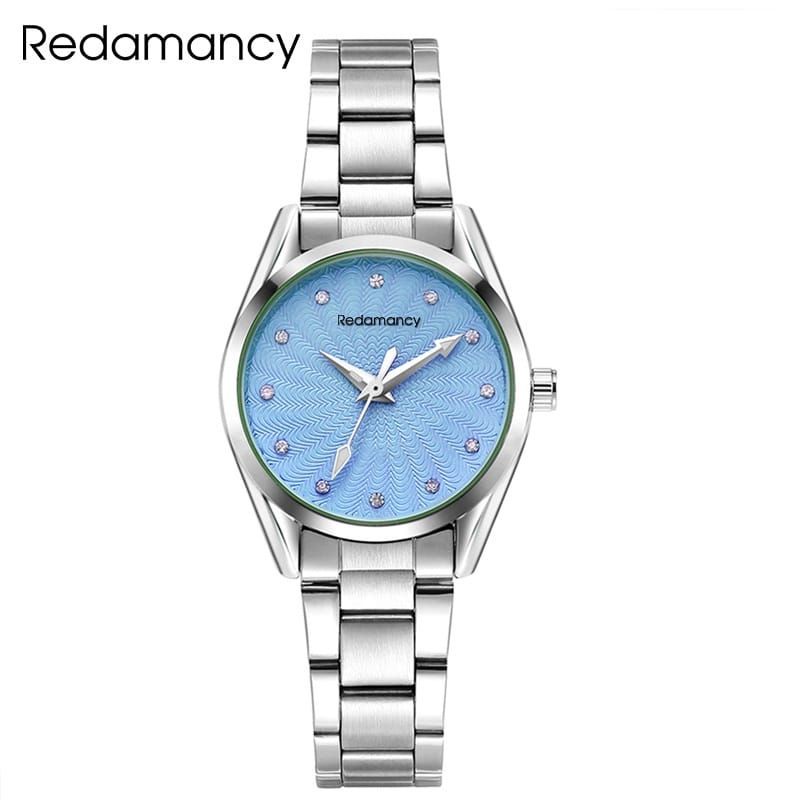 VKSTORETIME Jam Wanita Redamancy Bisnis Model Jam Tangan Stainliss Steel Kuarsa