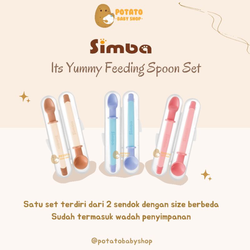 Simba Its Yummy Feeding Spoon Set + case Sendok 2pcs