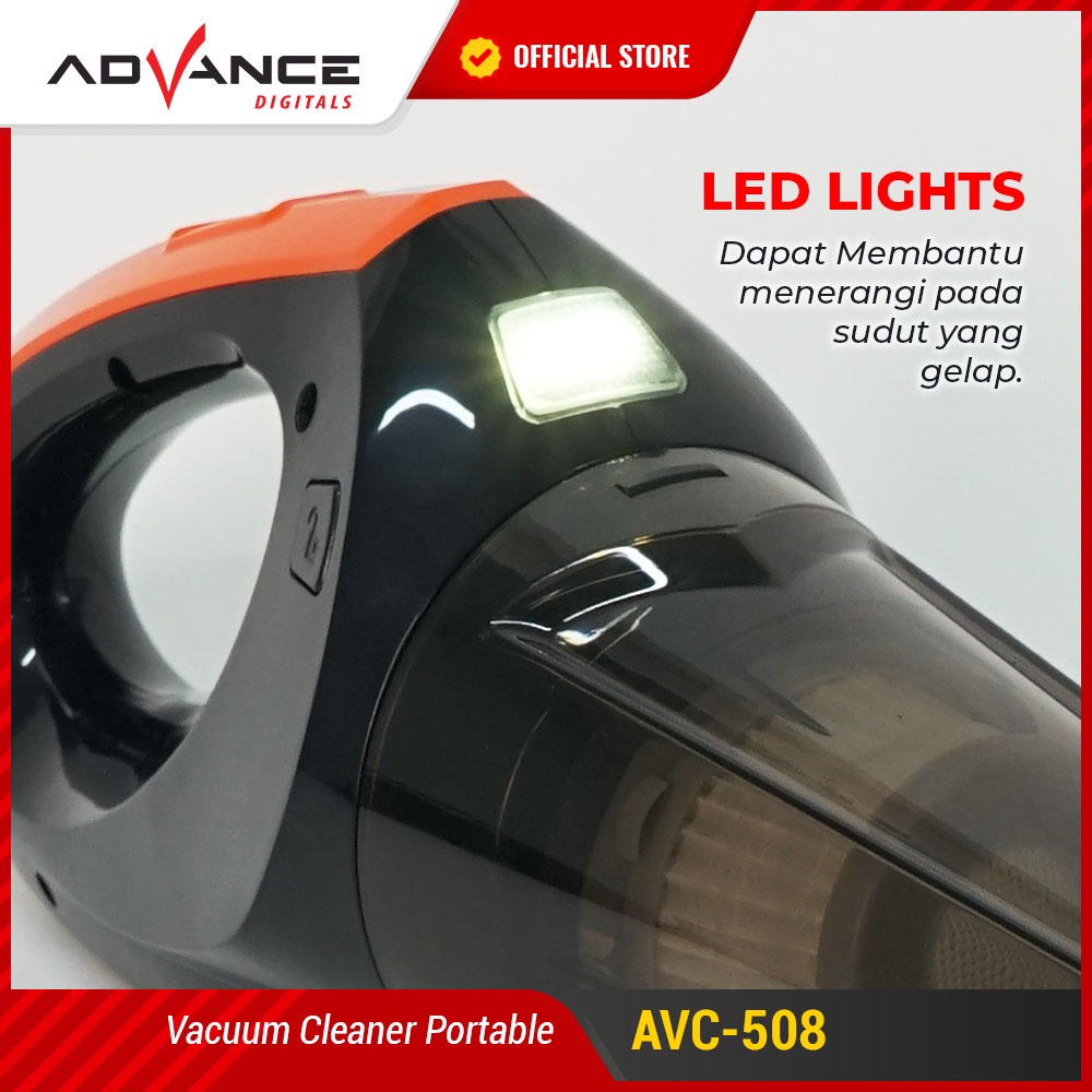 Advance Vacuum Cleaner AVC 508  Penyedot Debu Portable Wireless ORIGINAL BERGARANSI RESMI MANTAP