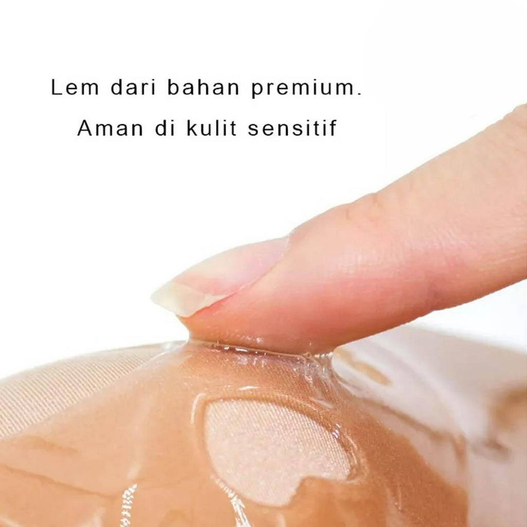 Bra rabbit penutup puting wanita remaja dewasa beha tape tempel cup tanpa kawat tanpa tali tanpa pengait nipple pad nipple cover push up bra busa anti nyeplak pengencang payudara bikin payudara naik