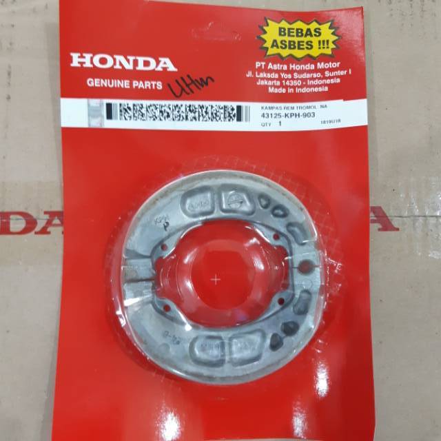 KAMPAS REM BELAKANG HONDA SUPRA. SUPRA X125, KARISMA, BLADE, REVO,FIT NEW ORIGINAL