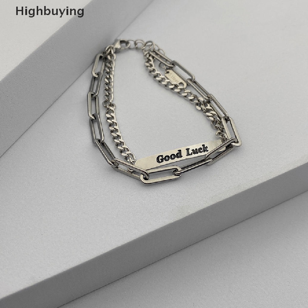 Gelang Bahan Titanium Steel Gaya Hip Hop Punk Untuk Pria Dan Wanita Glory