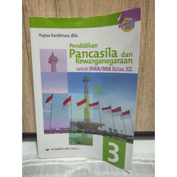 Buku PPKN kelas 12 ERLANGGA (K13) YUYUS KARDIMAN