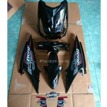 cover body full halus Honda beat karbu lama hitam non original